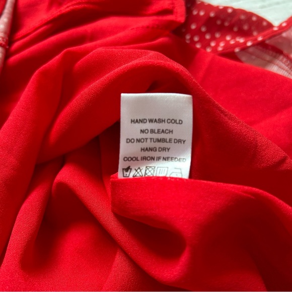 NWT Superdown Revolve Mercy Polka Dot Dress Red Size Small - Picture 15 of 16